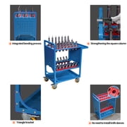 Industrial Strength CNC Tool Cart with 35-Capacity for Machinists – Mobile Storage, Anti-Vibration Design, Heavy-Duty Wheels & Brakes for Manufacturing Workshops