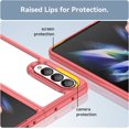 thumbnail image 4 of Case for Samsung Galaxy Z Fold 3 5G Case Slim Dropproof [Defend from Drop/Scratch/Slip/Fingerprint] Clear Acrylic Hard Back Soft TPU Bumper Hybrid Phone Cover for Samsung Z Fold 3 5G-Red, 4 of 14