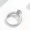 thumbnail image 2 of 1.5ct Round Wedding Band 3mm Women's 925 Silver Engagement 6-Claws Ring Size 4-9, 2 of 4
