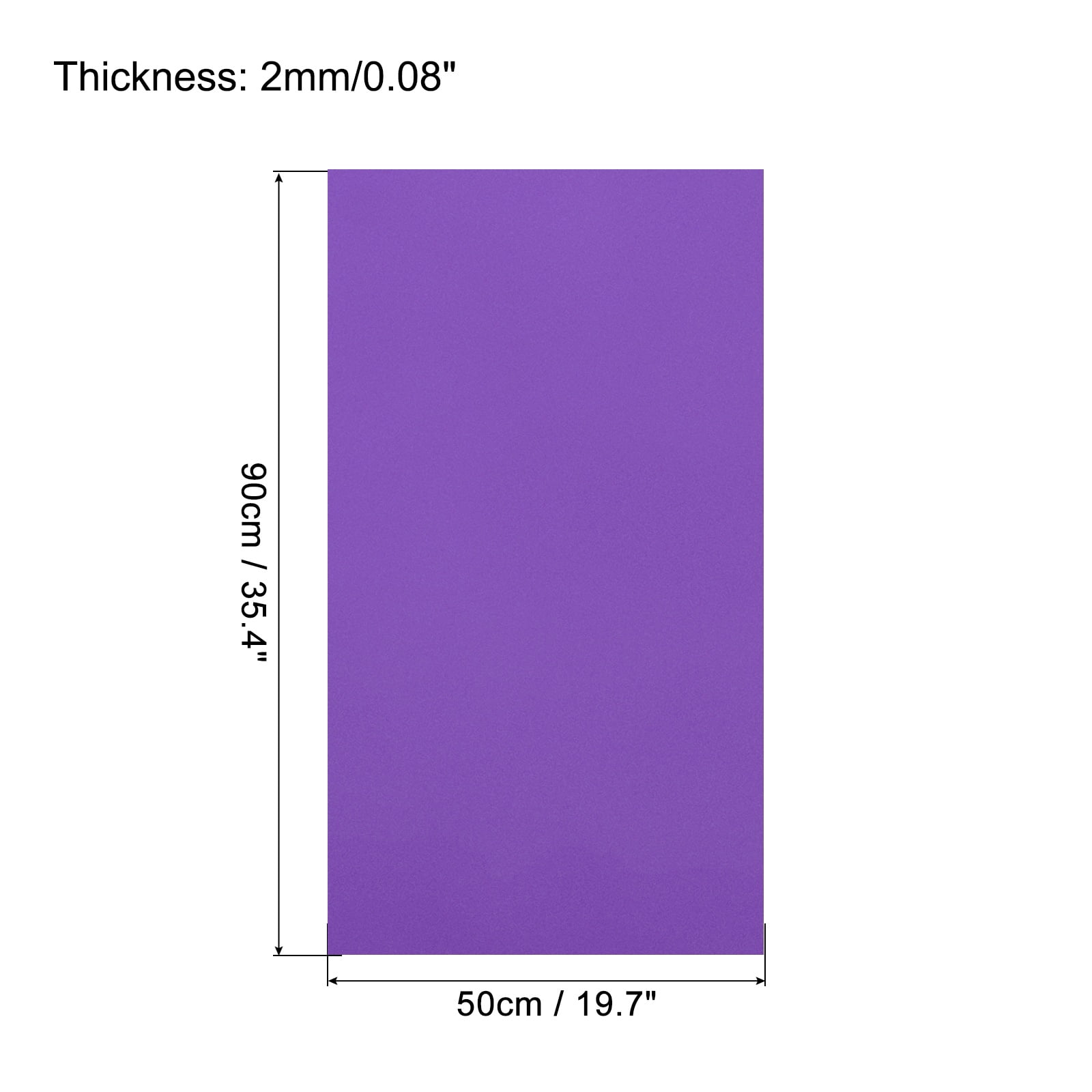 Uxcell EVA Foam Sheets Dark Purple 35.4 Inch x 19.7 Inch 2mm Thick Crafts Foam Sheets for Costumes, Arts and Crafts Projects Pack of 5