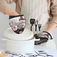 thumbnail image 6 of Pofeuu Christmas Snowman With Hat Print Thickened Mini Silicone Oven Mitts Heat Resistant, Rubber Oven Mitt Gloves, Finger Pinch Grips, Pot Holder, Silicone Potholder, 6 of 7