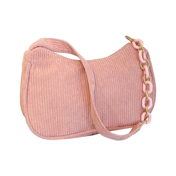 MUSOIE Small Shoulder Bag for Women Corduroy Handbags Zipper Purses Fashion Top Handle Tote Bags