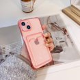 thumbnail image 5 of Compatible for iPhone 14 Case Clear with Card Holder, Cute Phone Cover for Women Girl, Protective Soft TPU Shock-Absorbing Wallet Case for iPhone 14-Clear Pink, 5 of 13