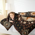 thumbnail image 4 of Manfei Texas Star Bedding Comforter Set,Leopard Print Twin Comforter Sets,Brown Beige Black Bedding Set For Teens,Super Cozy Room Decor Reversible,2pcs, 4 of 8