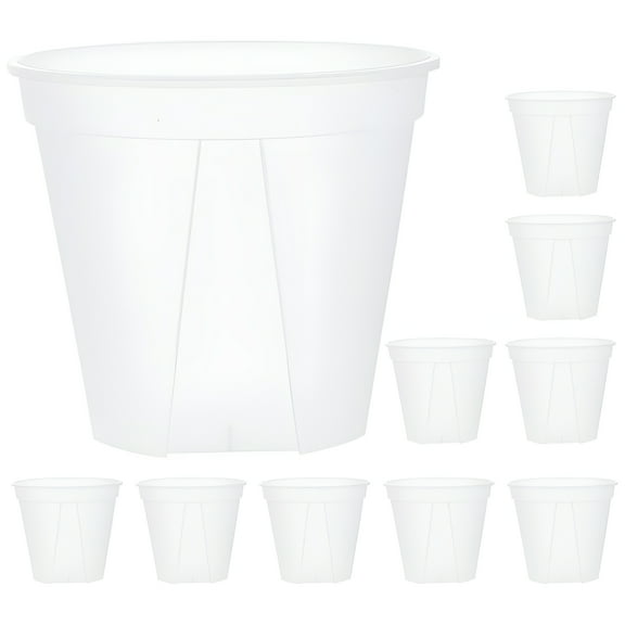 ACDANC 10 Pcs Transparent Flower Pot Indoor Plant Pots Plastic Nursery for Plants Clear Flowers