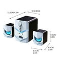 thumbnail image 3 of Bluetooth Computer Speakers,Universal Portable Wired Speaker,Compact Computer Speaker with Subwoofer,Desktop Multimedia Speaker Deep Bass 2.1 Channel,with Blue Ambient Light for Wedding Party, 3 of 8