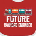 thumbnail image 4 of Inktastic Future Railroad Engineer Train Boys or Girls Baby Bib, 4 of 4