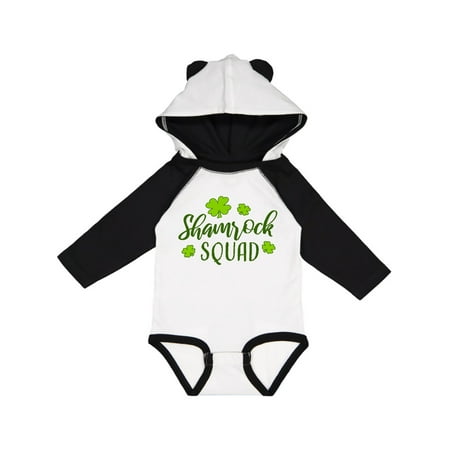 

Inktastic Shamrock Squad with Four Leaf Clovers Gift Baby Boy or Baby Girl Long Sleeve Bodysuit
