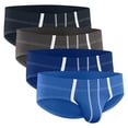 thumbnail image 1 of Calzoncillos Deportivos Real Men de Nylon con Bolsa para Hernia 3XL Paquete de 4 Azul/Gris/Azul Oscuro/Gris Oscuro, 1 of 8