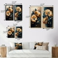 thumbnail image 4 of Designart "Contrasting Daisy Duo Light Orange and Dark Blue I" Daisy Framed Wall Art Set Of 2 - Orange Floral Framed Canvas Set For Living Room Decor, 4 of 7