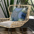 thumbnail image 2 of Amrita Sen Boho Mandala Plant Indoor/Outdoor Pillow with Removable Cover in White Blue Green Pink16x16, 2 of 5