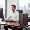 thumbnail image 5 of HP Newest OmniDesk Business Next Gen AI Desktop PC, Intel Core Ultra 7 265, NVIDIA GeForce RTX 5060, 32GB DDR5 RAM, 512GB SSD, HDMI, KB & Mouse, Win 11 Pro,Dark Wood, 5 of 6