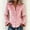 Pink, variant on Morttic Women's Lapel Waist-Fitting Shirt with Flared Long Sleeves & Button Front Elegant Top for Spring Fall Office & Workwear Pink,S