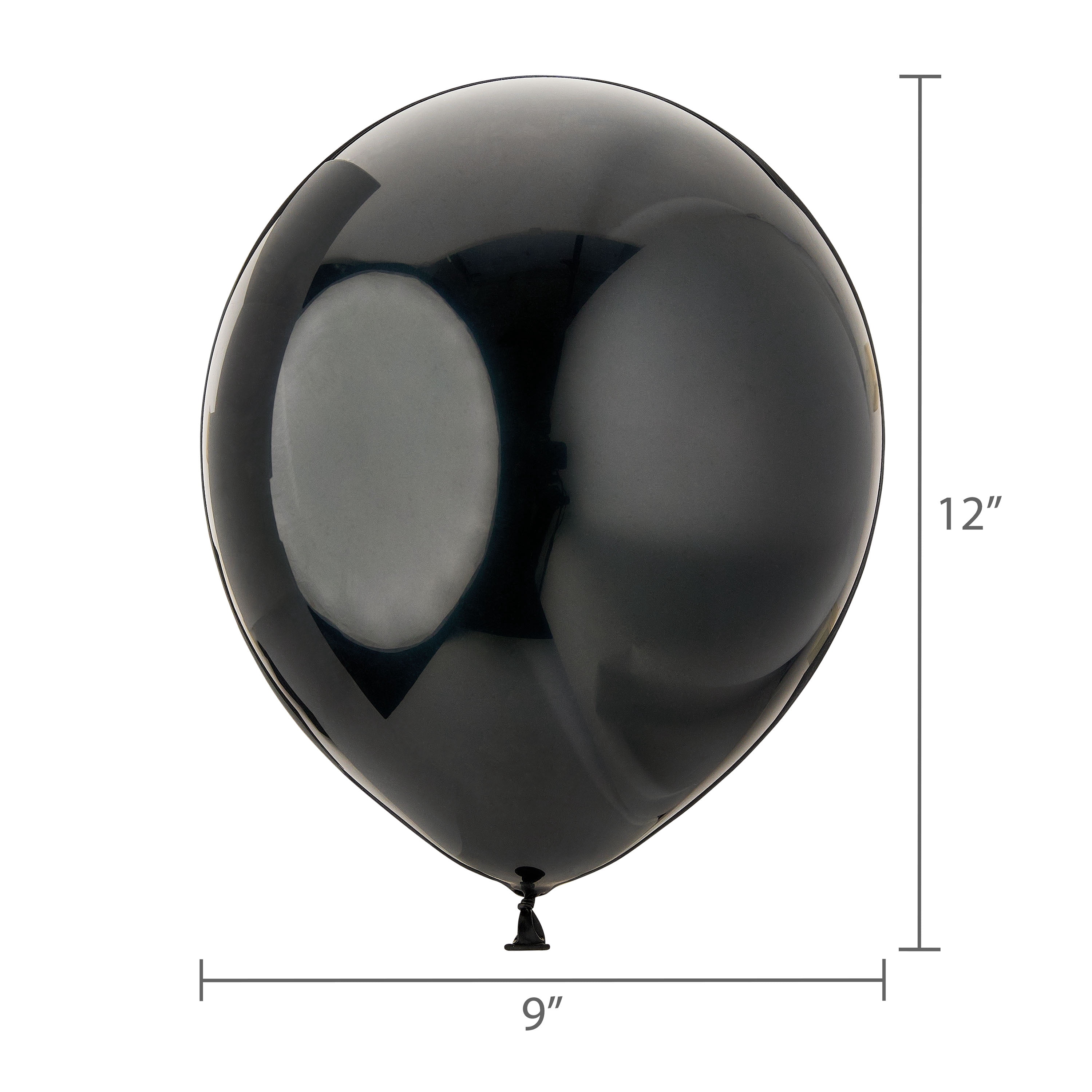 12" Black Latex Balloons, 72 Pieces, by Way To Celebrate