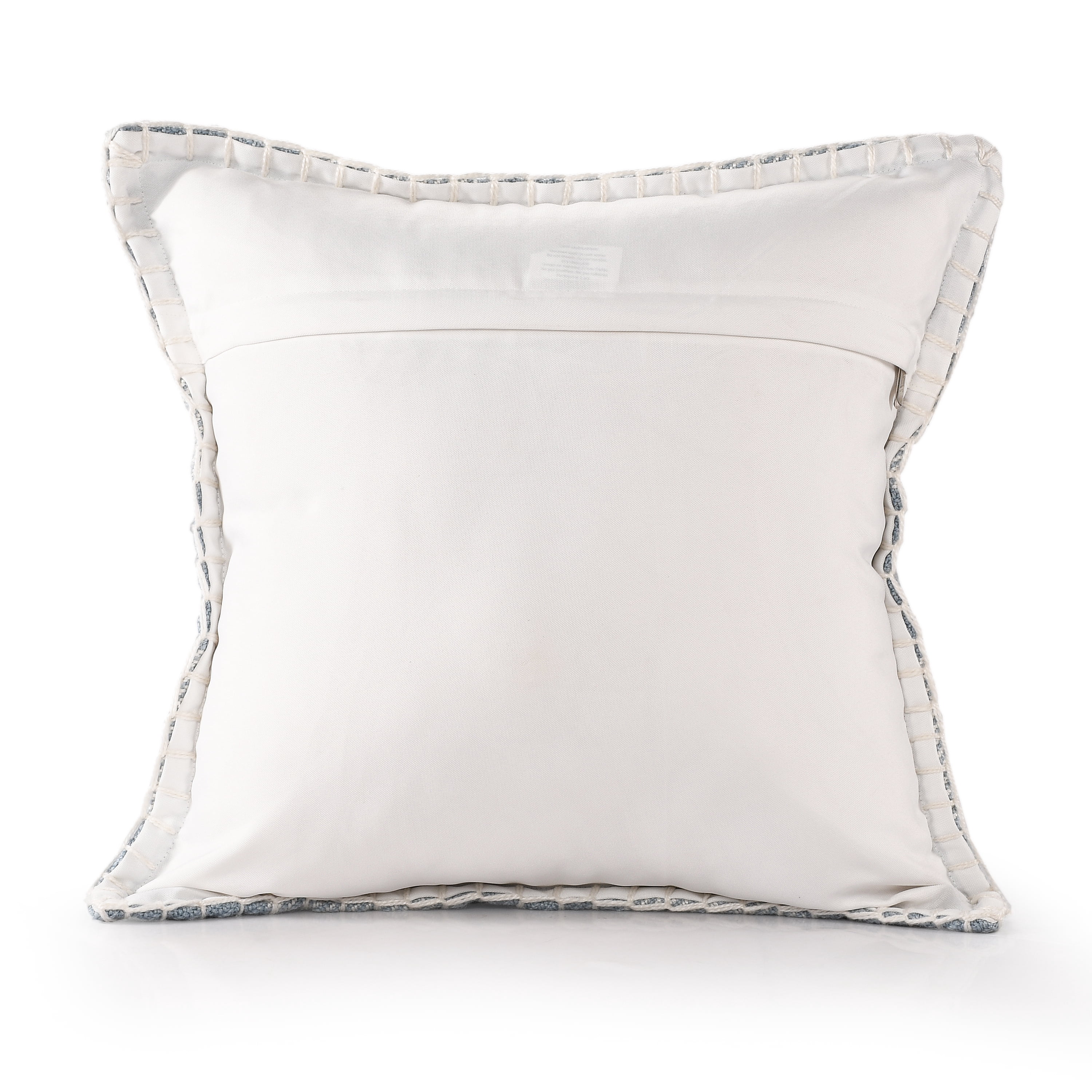 Harlow Hill Eva 20" x 20" Blue/Ivory Plaid Performance Adult Decorative Throw Pillow Cover