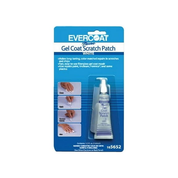 Evercoat Fiberglass Gel Coat Scratch Patch 1/2oz. White Boats Tubs Pools