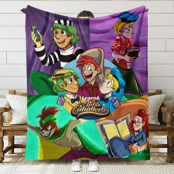 Legend of the Three Caballeros Throw Blanket Gifts for Fans Lover Girls Boys Women Present Hoodie Him Bed 60"x80"