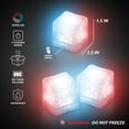 thumbnail image 2 of Windy City Novelties 12 - Pack LED Ice Cubes With Changing Lights - Non Freezing Red/White/Blue, 2 of 6