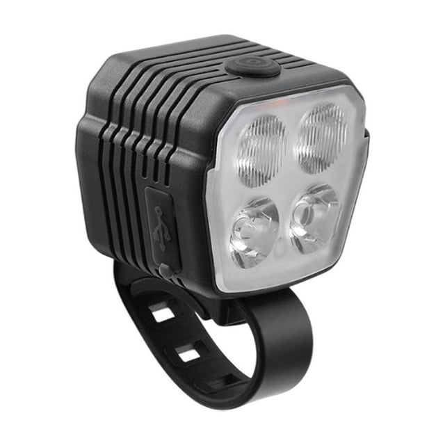 Kyusrd Four Light Bead Bicycle Headlights High and Low Beam Riding Mountain Bike Riding USB Charging Bike Headlights
