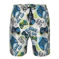 thumbnail image 3 of Fuzoiu Game All Day Print Men's Beach Shorts,Men's Swim Trunks,Quick Dry Board Shorts with Pockets,Men's Bathing Suits for Surfing, Running, and Casual Wear-XX-Large, 3 of 6