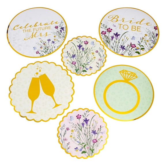 Garden Bridal Shower Wall Cutouts - 6 Piece