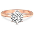 thumbnail image 3 of IGI Certified 3 Carat Round Shape Lab Grown Diamond Engagement Ring | 14K Rose Gold | Eva Six Prong Knife Edge Lab Diamond Ring | FG-VS1-VS2 Quality Friendly Diamonds, 3 of 5