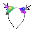 thumbnail image 2 of Diadema de plumas iluminada Strade Fareast Limited con astas de ciervo 30 x 22 cm, 2 of 8