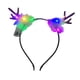 thumbnail image 2 of Diadema de plumas con astas de ciervo iluminada, bonita banda para la cabeza para Acción de Gracias Luz de color, 2 of 9