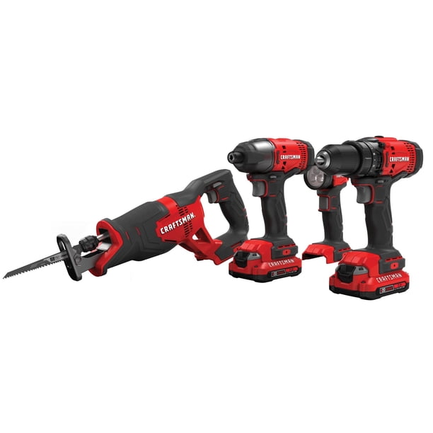 Kit combinado de herramientas eléctricas CRAFTSMAN V20 inalámbrico con 2 baterías