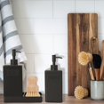 thumbnail image 7 of Arikago Soap Dispenser, 2 Pack Ceramic Dish and Hand Soap Dispenser Set, Modern Refillable Liquid Bottles for Kitchen, Bathroom, Matte Black, 7 of 7