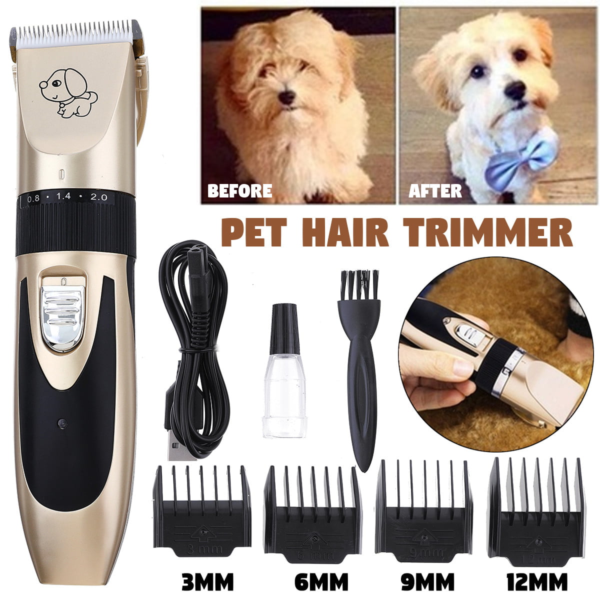 Rechargeable Electric Pet Clipper Dog Cat Hair Trimmer