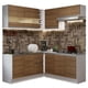 thumbnail image 1 of Cocina Integral Completa Esquinera 349cm Glamy 01 Madesa - Blanco/Marrón Madesa GCGL349001, 1 of 2