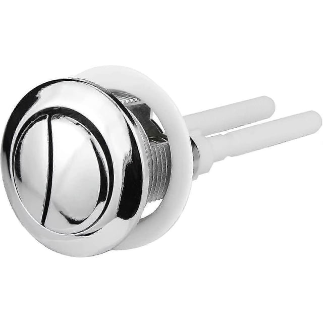 Toilet Push Button Flush Replacement, Dual Toilet Flush Button Round Head Toilet Flush Button Replacement Accessories For Bathroom Toilet Water Tank