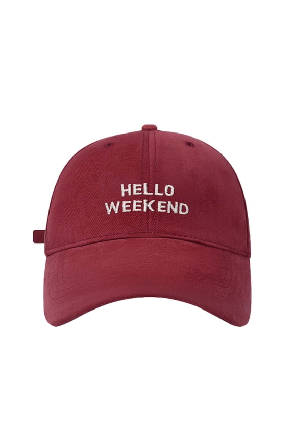Men's Wide Hat Shade Fashion Letter Personality Embroidered Cap Baseball Cap Center Dent Hat