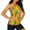 thumbnail image 2 of Fotbe Colorful Vegetables Blusas Sin Mangas para Mujer – Estilo Casual, Corte Suelto, Slim-Fit, Cuello Redondo Deportivo, Tops de Verano para Gimnasio y Yoga-Medium, 2 of 7