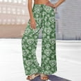 thumbnail image 2 of QATAINLAV Womens Wide Leg Palazzo Pants Boho Floral 2025 Summer Beach Pant Flowy Casual Lounge Trousers for Vacation Clothes Multicolor XL, 2 of 7