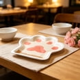 thumbnail image 6 of Hyknon 10Pcs Paw Party Paper Plates, 8x9 Inch Cute Disposable Dinner Dessert Plates, Dining Dinnerware Plate Sets for Birthday Baby Shower Salad Cake, White, 6 of 6