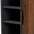 thumbnail image 6 of Baxton Studio Two-Tone Walnut Brown and Grey Finished Wood 1-Door Shoe Cabinet, 6 of 10