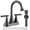Matte Black, variant on 4-inch Bathroom Faucet with Pop up Drain and Two Supply Hoses, Lead-Free Stainless Steel 2-Handle Centerset Faucet for Vanity, RV Matte Black