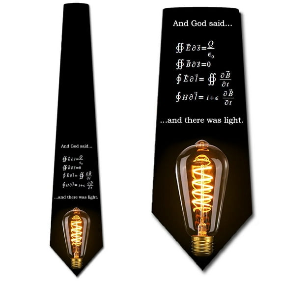 There Was Light! Science Ties Mens Necktie  by Three Rooker