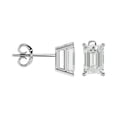 thumbnail image 3 of SuperJeweler 1 1/2 Carat Emerald Shape Moissanite Stud Earrings in Platinum for Women, 3 of 6
