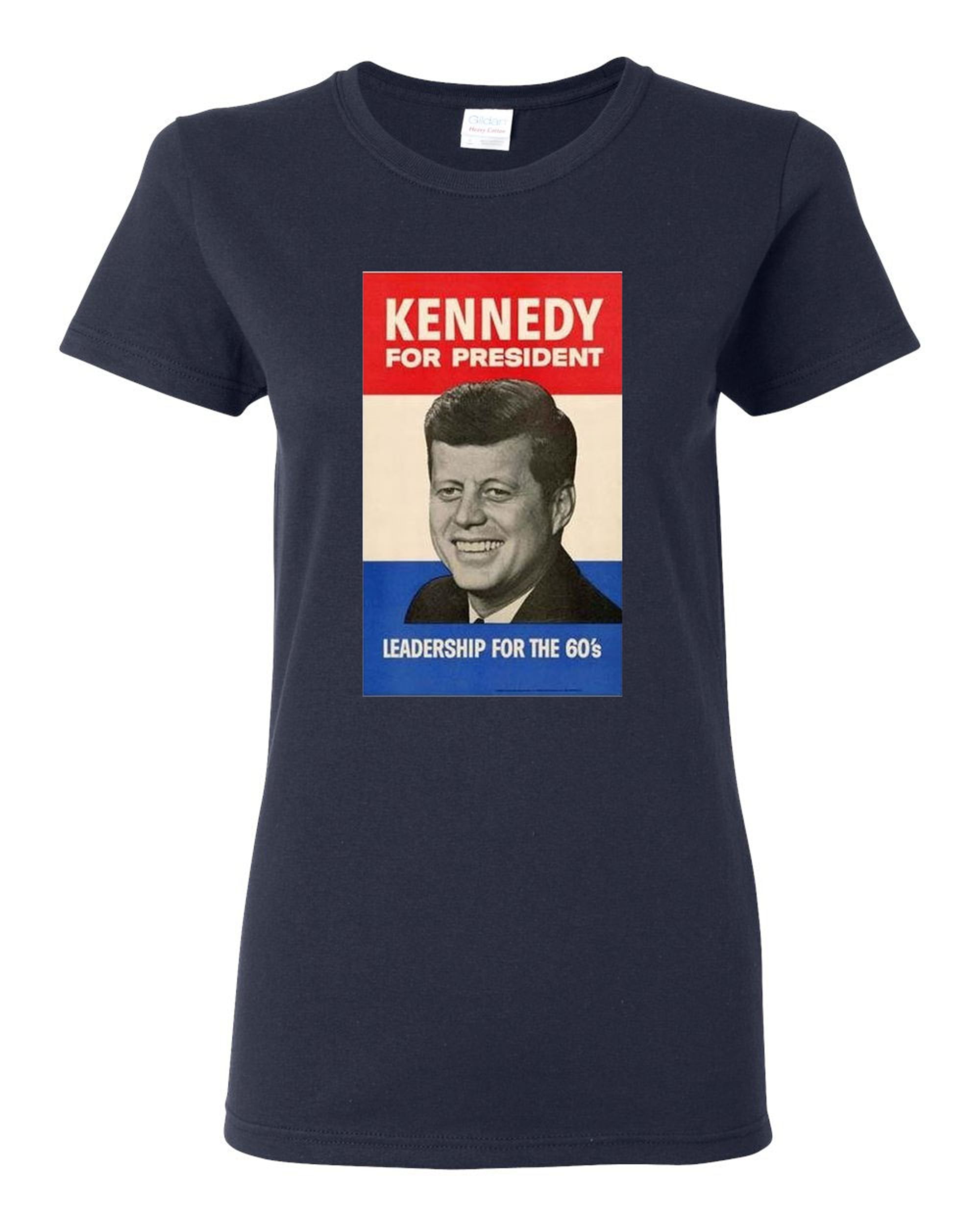 Ladies John F. Kennedy JFK 1960 Campaign Poster T-Shirt Tee - Walmart.com