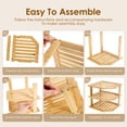 thumbnail image 3 of Tcwhniev 3 Tier Cabinet Organizer Shelf for Kitchen Storage Sturdy Plate Organizer Bamboo Corner Shelf Dish Rack for Cabinet Countertop Space Saver, 3 of 8