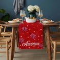 thumbnail image 2 of USA Independence Day Table Runner - 70 Inch Long, Kitchen Dining Table Runner Dresser Scarves, Red Fireworks Stars Farmhouse Decor for Coffee Tables Wedding Party Banquet, 2 of 8