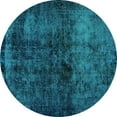 thumbnail image 1 of Ahgly Company Indoor Round Persian Turquoise Blue Bohemian Area Rugs, 5' Round, 1 of 4