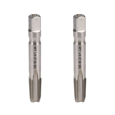 

2pcs 1/8 Inch - 27 NPT Taper Pipe Tap 1/8 - 27 TPI Fits for Repair Work Maintenance New
