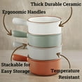 thumbnail image 2 of Ceramic Soup Bowls With Handles Set of 4 - 15 oz Oven Safe Bowl for Chili, Gumbo,, 2 of 5