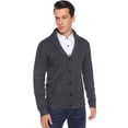 thumbnail image 3 of Purcoar Mens V-Neck c Long Sleeve Cardigan Cover-up, 3 of 9