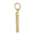 thumbnail image 2 of 10K Yellow Gold Charm Pendant Themed Cubic Zirconia CZ 20 mm 9, 2 of 3
