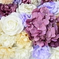thumbnail image 2 of CNKOO   Flower Screen Hydrangea Decorative Silk Flower Panels Backdrop for Wedding Stage   White, 2 of 7